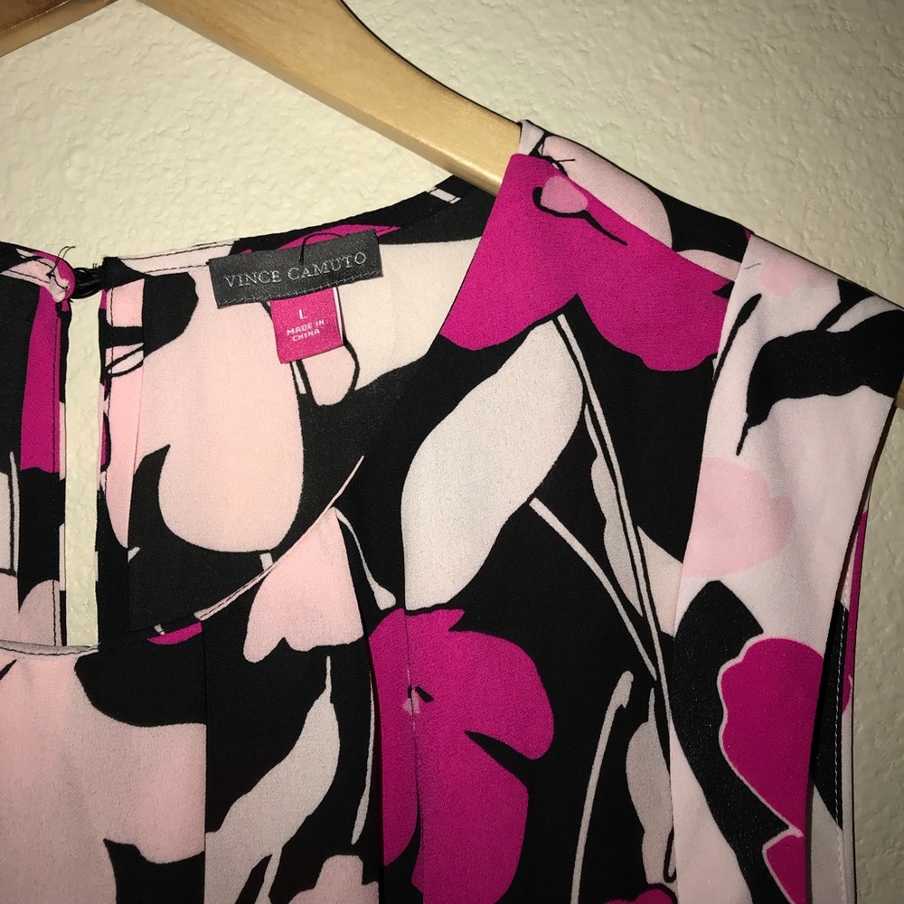 Pink & Black floral blouse